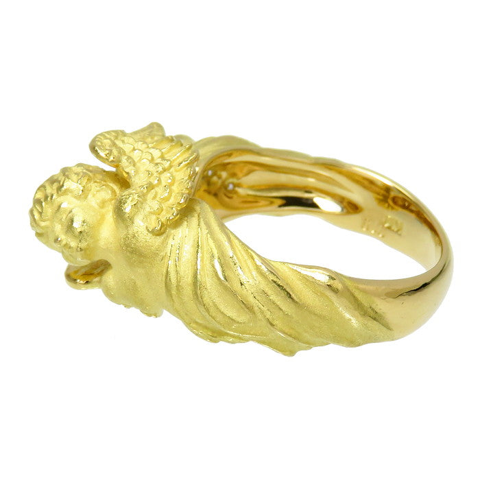 12.5号 エンジェル/天使 ダイヤモンド 計0.19ct リング・指輪 K18 