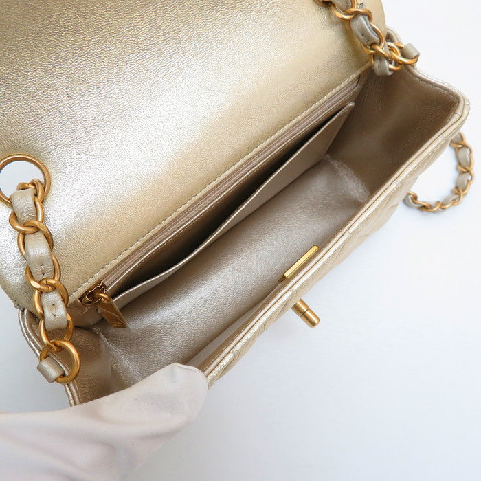 CHANEL/シャネル】 マトラッセ20 チェーン ショルダー メタリック
