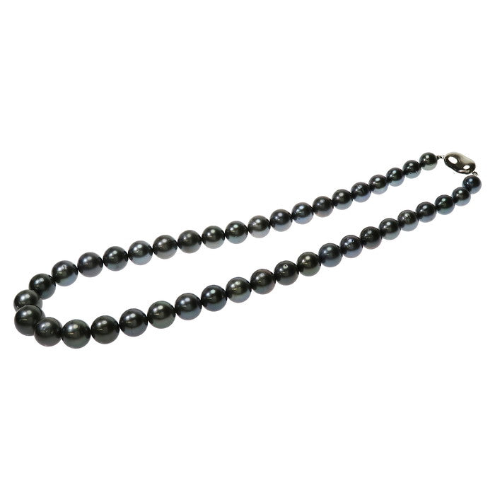 黒蝶真珠 8.0～11.7mm ネックレス シルバー 57.4g 42cm レディース