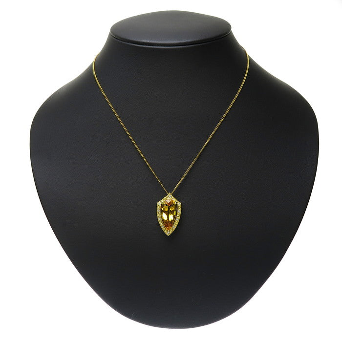 K18 『真』　ペンダントトップ ゴールデンベリル 5.76ct ダイヤモンド 計0.08ct ペンダント
