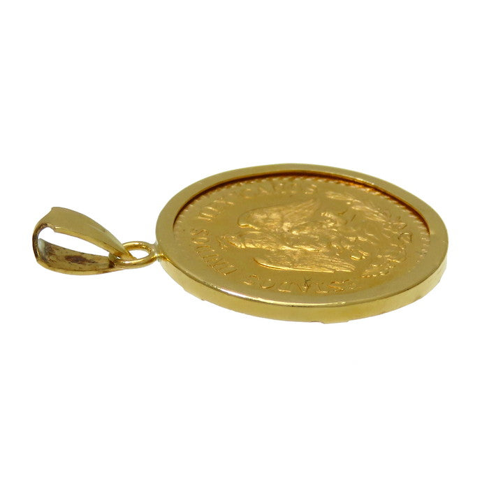 メキシコペソ金貨 コイン ペンダントトップ K21.6ゴールド 21.6金/K18