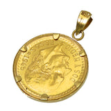 メキシコペソ金貨 コイン ペンダントトップ K21.6ゴールド 21.6金/K18 ...