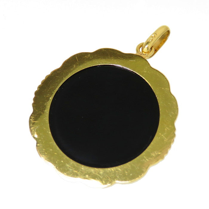 K18 ペンダントトップオニキス1.3 g 【美品】