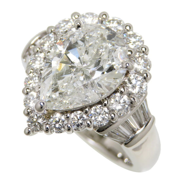 10.5号 △LDH ペアシェイプダイヤモンド(H-I1) 3.068ct ダイヤモンド ...