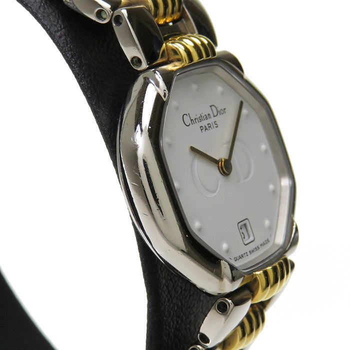 【動作OK】Christian Dior ディオール 腕時計 オクタゴン コンビ