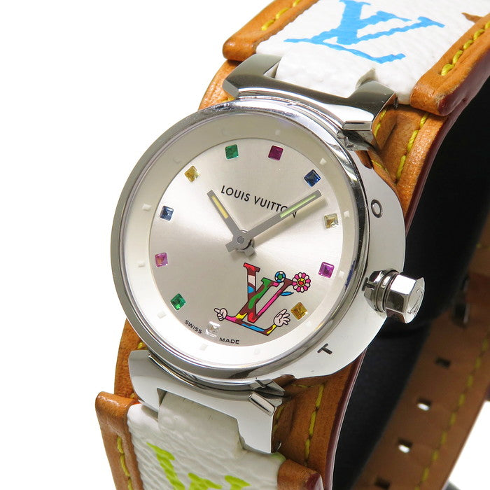 ルイ・ヴィトン LOUIS VUITTON Q12130 タンブール 村上隆コラボ 500本限定 マルチカラー クォーツ レディース 箱付き_842380 LOUIS VUITTON - ルイ・ヴィトン LOUIS VUITTON Q12130 タンブール