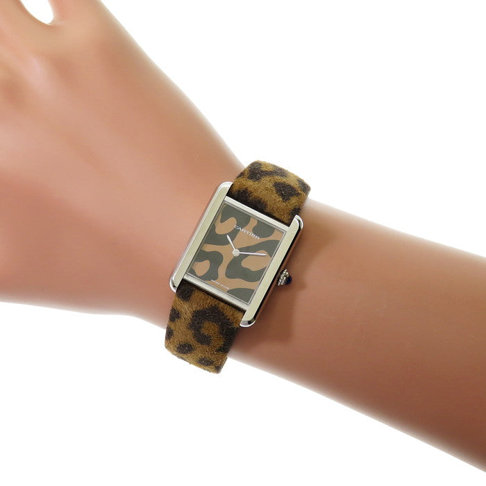 CARTIER/カルティエ】 733202PX タンクソロSM ヒョウ柄 腕時計