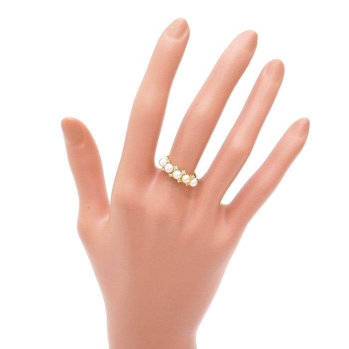 11号 ベビーパール ダイヤモンド 計0.08ct リング・指輪 K18ゴールド 