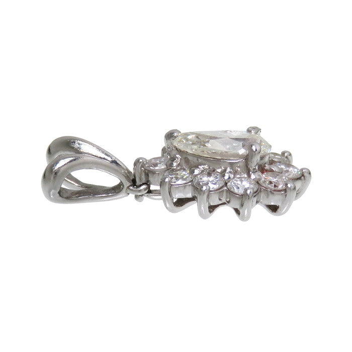 ダイヤモンド(推定J-SI2) 0.41ct ダイヤモンド 計0.56ct ペンダント 