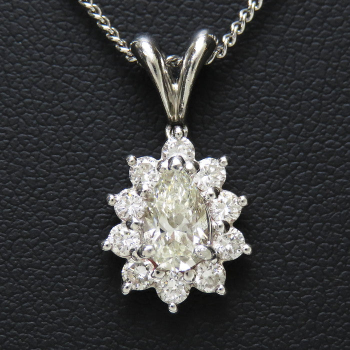 ダイヤモンド(推定J-SI2) 0.41ct ダイヤモンド 計0.56ct ペンダント 