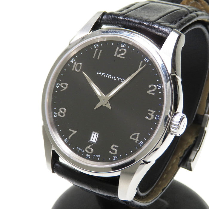 【美品】Hamilton ジャズマスター H385111デイト ブラック文字盤 HAMILTON ハミルトン H385111 JAZZMASTER ジャズマスター シン