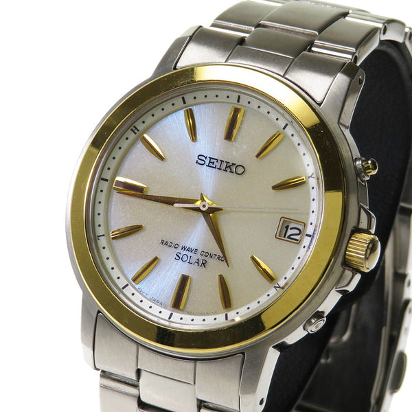 SEIKO/セイコー】 7B52-0AF0 腕時計 ステンレススチール/GP ソーラー電波 シルバー メンズ 【中古】【真子質店】【NN】 –  真子質店 PawnShopMAKO