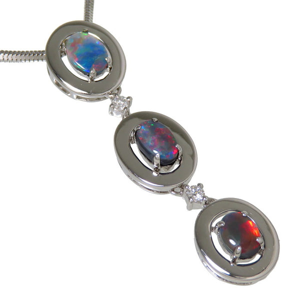 N.Luis 3連 ブラックオパール 1.16ct ダイヤモンド 計0.11ct ネックレス K18WGホワイトゴールド 18金 10.9g 46cm レディース
【中古】【真子質店】【NN】




【IIxx】