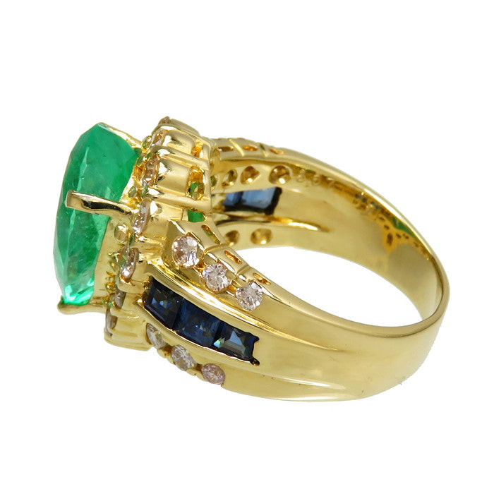 16号 エメラルド 5.67ct サファイア 計1.21ct ダイヤモンド 計1.37ct 