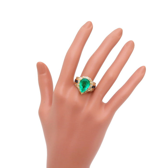 16号 エメラルド 5.67ct サファイア 計1.21ct ダイヤモンド 計1.37ct 