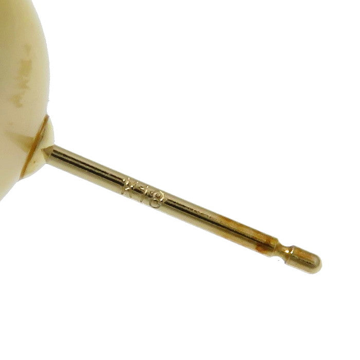 スタッド 白蝶真珠 (ゴールデンパール) 10.8mm ピアス K18ゴールド 18 
