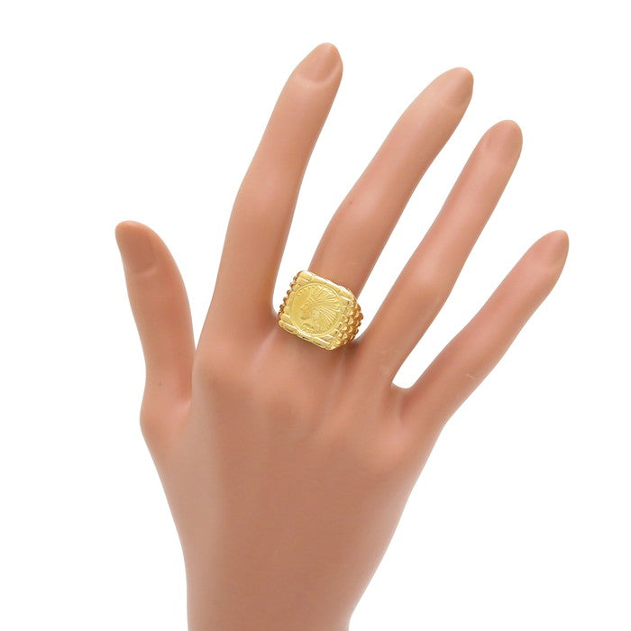 11号 印台風 インディアン リング・指輪 K18ゴールド 18金 8.0g ユニ