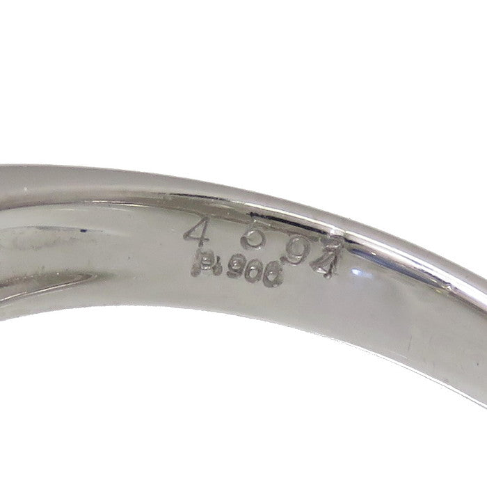 Pt900　高品質 サファイアリング　S1.08ct　サイズ13.7号 Pt900 サファイア1 07ct&ダイヤV字型リング｜Yahoo!フリマ（旧