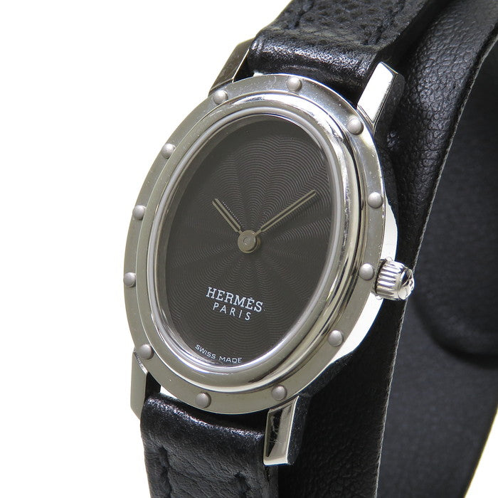【HERMES/エルメス】 CO1.210 クリッパー オーバル　サンレイ 腕時計 ステンレススチール/レザー クオーツ 黒 レディース
【中古】【真子質店】【GD】




【MaMiMo】