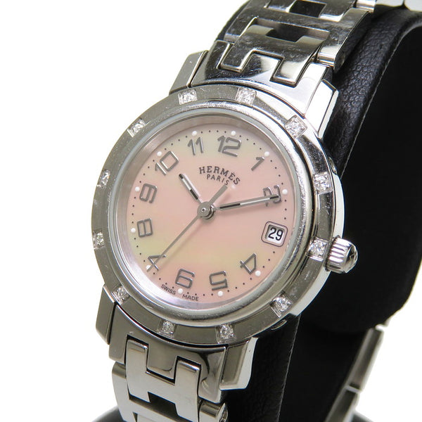 エルメス クリッパー ナクレ CL4.230 ダイヤ シェル レディース 腕時計 N22112690546-1_3d9f1ce4-e405-