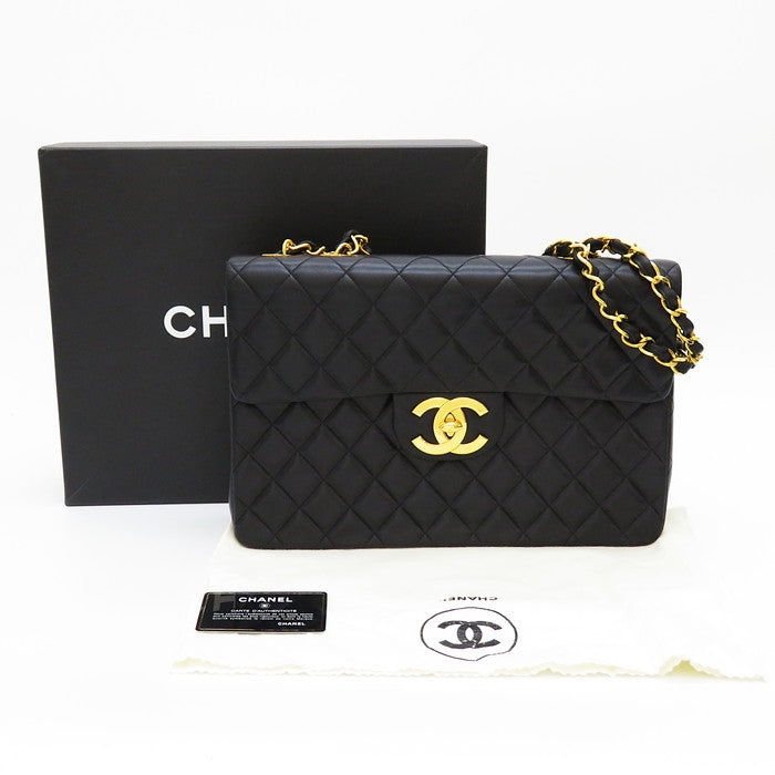 【CHANEL/シャネル】 デカマトラッセ34 チェーンショルダー ショルダーバッグ 2番台7桁 レザー 黒 レディース【中古】【真子質店】【GD】,  【MoIxx】