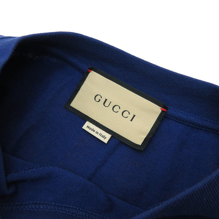 GUCCI グッチ 半袖シャツ ギンガムチェック クマ刺繍 46サイズ