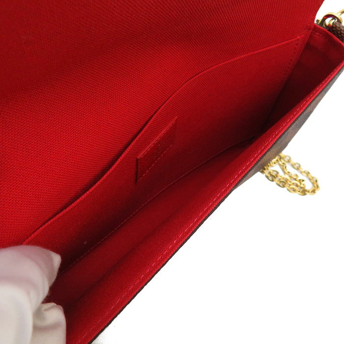LOUIS VUITTON ルイ・ヴィトン/ポシェットフェリシー/ダミエ/エベヌ/N63032/CA0***/SAランク/93【中古】 LOUIS VUITTON/ルイ・ヴィトン】 ポシェット・フェリシー ダミエ