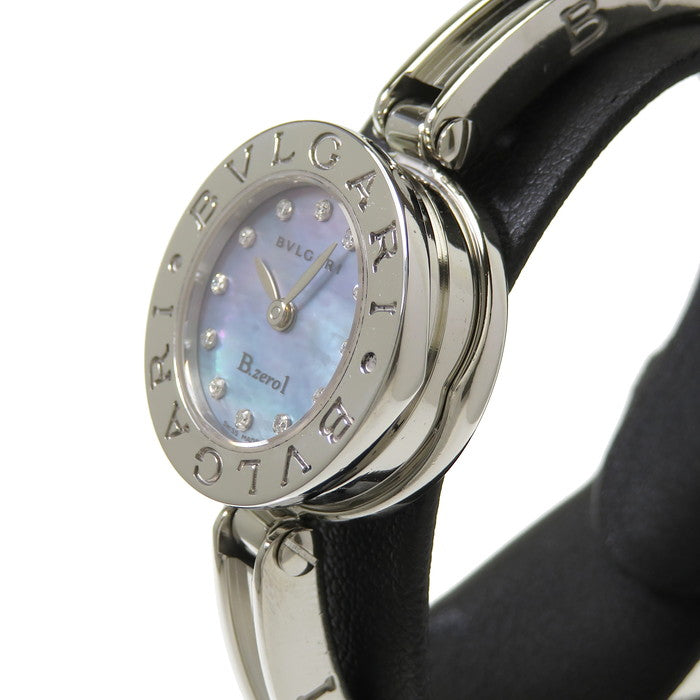 BVLGARI ブルガリ ビーゼロワン 腕時計 バングル ブルーシェルxダイヤ