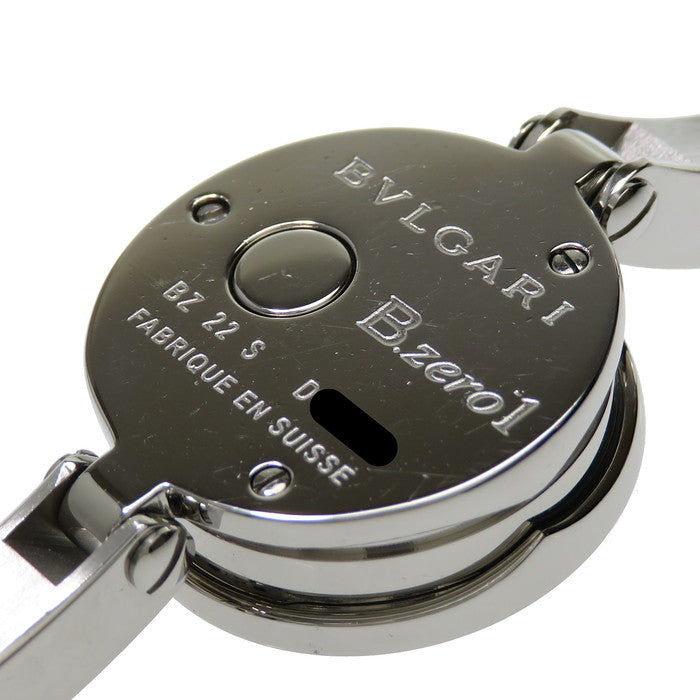 【BVLGARI/ブルガリ】 B-ZERO1/ビーゼロワン BZ22S バングル Sサイズ 腕時計 ステンレススチール/ダイヤモンド12P クオーツ  ブルーシェル レディース, 【中古】【真子質店】【GD】, 【MiDK】