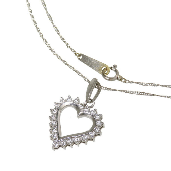 ハート ダイヤモンド 計0.43ct ネックレス Pt900プラチナ/K18WGホワイトゴールド 18金 4.2g 46cm レディース
【中古】【真子質店】【NN】




【Txx】