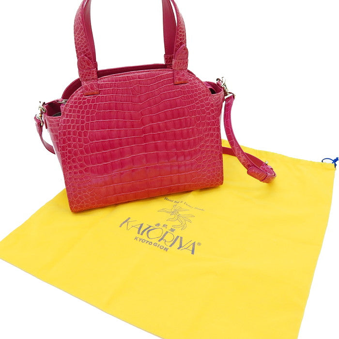 JRA シャイニー 2way ハンドバッグ クロコダイル ピンク レディース【中古】【真子質店】【NN】




【IYx】