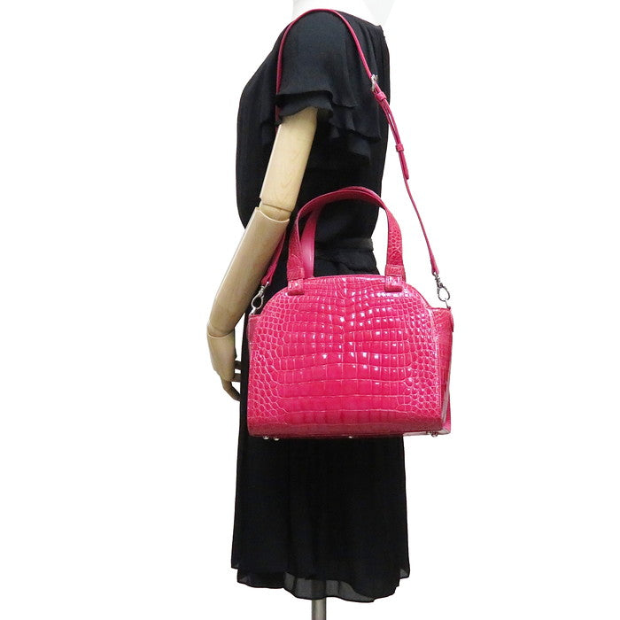JRA シャイニー 2way ハンドバッグ クロコダイル ピンク レディース【中古】【真子質店】【NN】




【IYx】