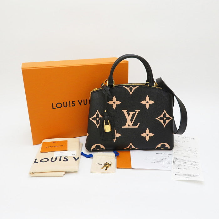 LOUIS VUITTON/ルイ・ヴィトン】 プティパレPM モノグラムアンプラント M58913 2way ハンドバッグ ブラックベージ –  真子質店 PawnShopMAKO