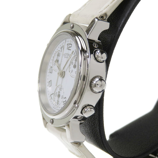 【HERMES/エルメス】 CL1.310 クリッパー クロノ   ▲社外ベルト 腕時計 ステンレススチール/社外製革ベルト クオーツ 白 レディース
【中古】【真子質店】【GD】




【DDx】