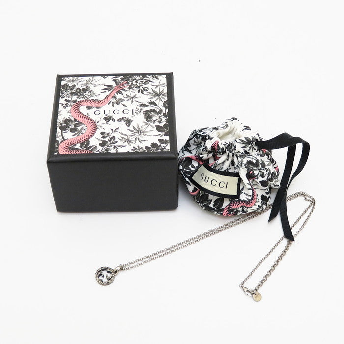 GUCCI グッチ ネックレス インターロッキングG アラベスク ラージ 現行 GUCCI/グッチ】 インターロッキングG アラベスク ネックレス シルバー