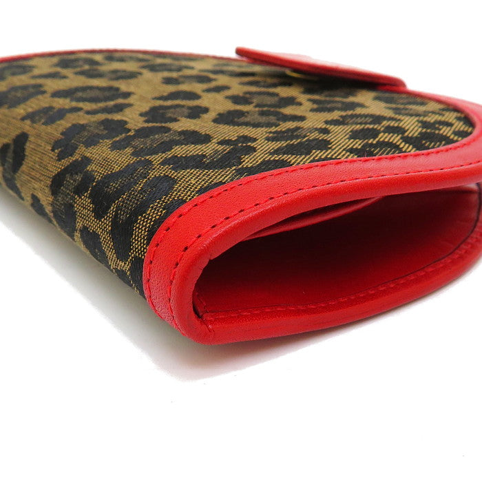 FENDI フェンディ  赤×レオパード 財布