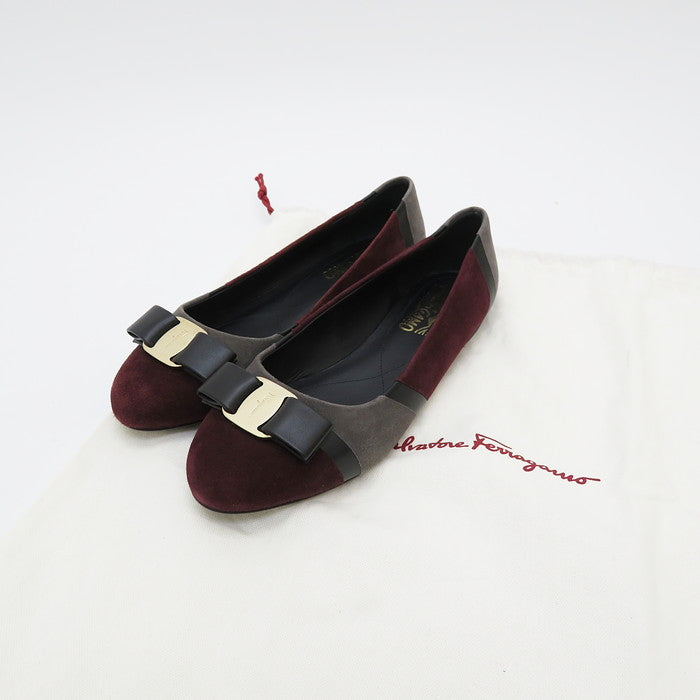 Salvatore Ferragamo/サルヴァトーレフェラガモ】 ヴァラ フラットシューズ パンプス ボルドー レディース【中古】【真子 –  真子質店 PawnShopMAKO