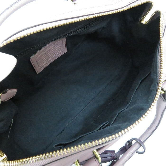 COACH/コーチ】 25347 ミニボストン ハンドバッグ レザー 紫