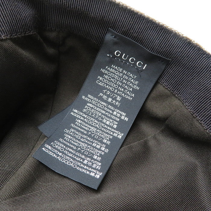 GUCCI/グッチ】 200035 キャップ GGキャンバス ベージュ ユニセックス