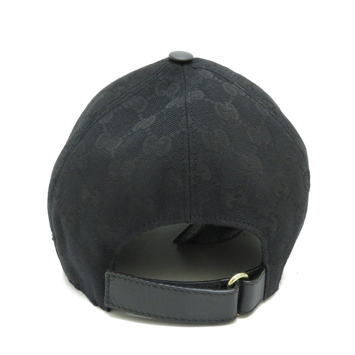 GUCCI/グッチ】 200035 キャップ GGキャンバス 黒 ユニセックス【中古
