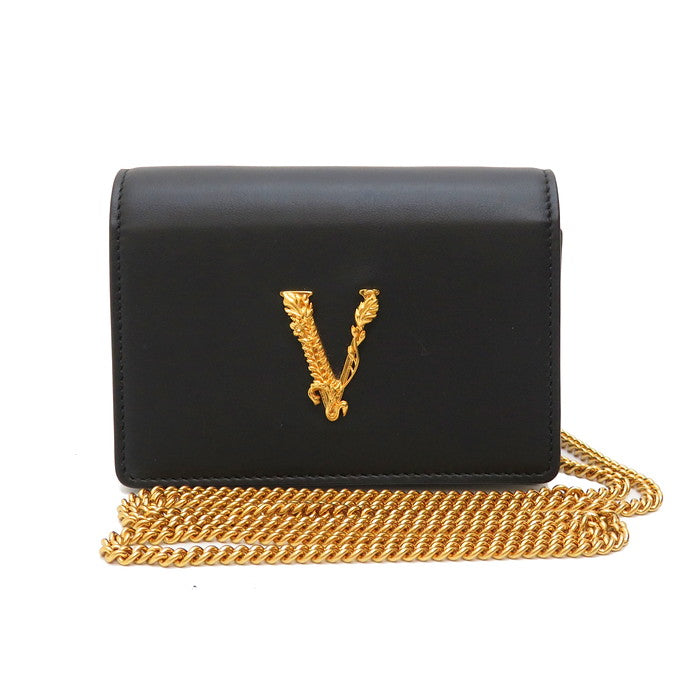 VERSACE チェーンバッグ VERSACE/ヴェルサーチ】 チェーンミニバッグ ショルダーバッグ レザー