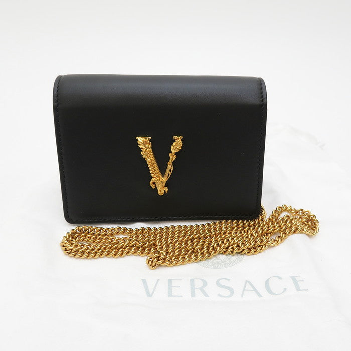 ◇◇VERSACE ヴェルサーチ ハンドバッグ 飾りのチェーン欠品 ブラック ...