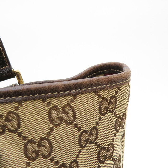 GUCCI/グッチ】 163695 刺繍 トートバッグ GGキャンバス/レザー