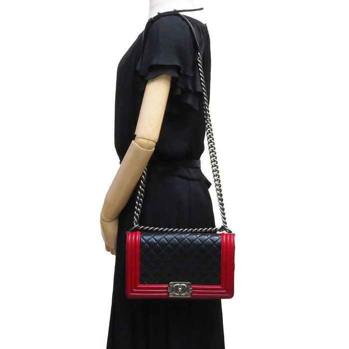 CHANEL/シャネル】 ボーイシャネル バイカラー ショルダーバッグ レザー レッド/ブラック レディース【中古】【真子質店】【GD】 – 真子質店  PawnShopMAKO