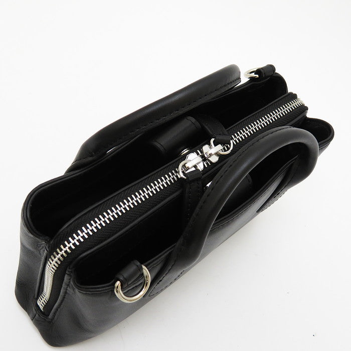 ear ミニバッグ 2way ハンドバッグ レザー 黒 ユニセックス【中古 