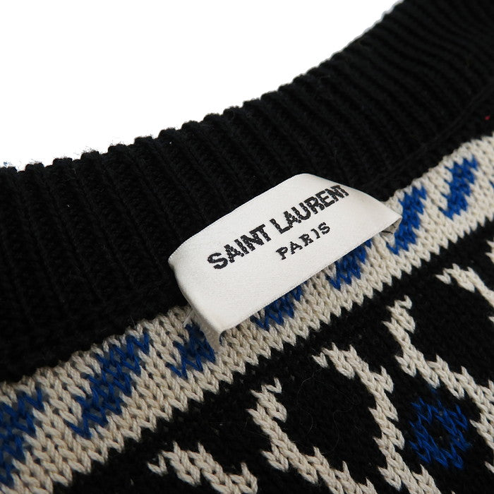 SAINT LAURENT PARIS/サンローランパリ】 カーディガン コットン/麻