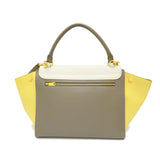 【CELINE/セリーヌ】 トラペーズ　トリコロール　2WAY ハンドバッグ レザー アイボリー/グレー/イエロー レディース【中古】【真子質店】【GD】




【TMiY】