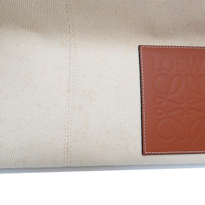 【LOEWE/ロエベ】 クッショントート　ラージサイズ  トートバッグ キャンバス/レザー アイボリー/ブラウン レディース【中古】【真子質店】【GD】




【DDx】