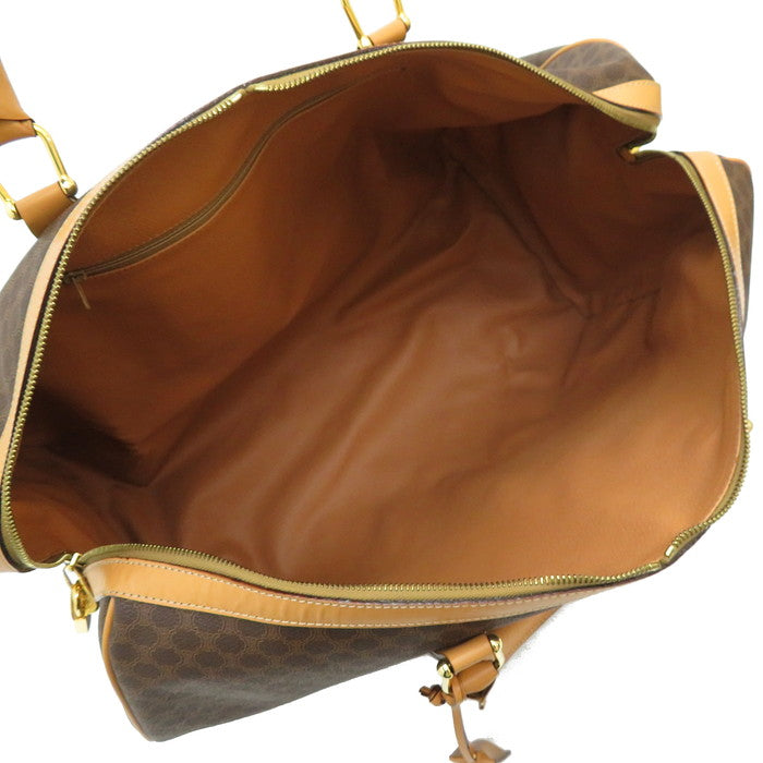 CELINE セリーヌ ボストンバッグ ブラウン系 PVC×レザー マカダム