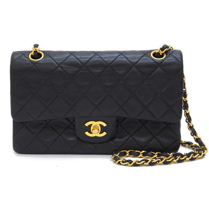 【CHANEL/シャネル】 マトラッセ　Wフラップ Wチェーンショルダー ショルダーバッグ レザー ダークネイビー レディース【中古】【真子質店】【BL】




【MaDSMi】